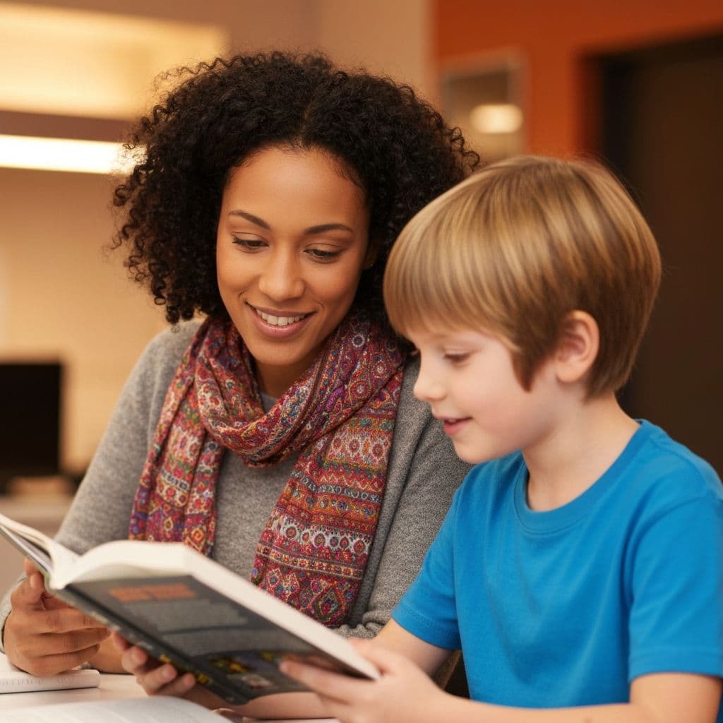 Tutor working one-on-one with a student